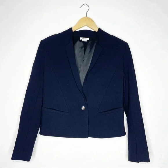 Helmut Lang Black Cropped Blazer Jacket Size 6 - Picture 1 of 6